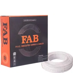 FAB 1 Sqmm Single Core White FR PVC CCS Copper Insulated House Wire, Length: 91 m-image-18