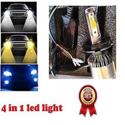 AOW Multi Color LED Anti-Flicker (36W/3800LM) Headlight Bulb with Ultra Bright White Light Universal for All Car (12V - 36W) t-129-35