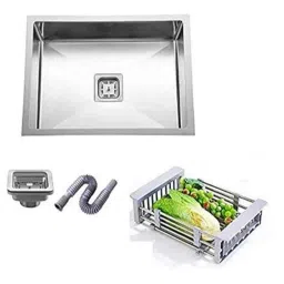 Crocodile 21x18x10 inch Stainless Steel Silver Single Bowl Kitchen Sink-image-82