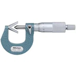 Mitutoyo 1-15mm Ratchet Stop V-Anvil Micrometer for 3 Flutes Cutting Head, 114-101-39