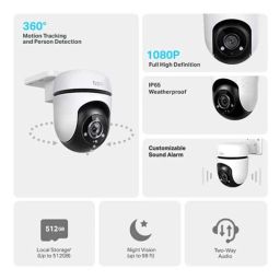 TP-Link Tapo C500 2MP 1080P Full HD Outdoor PT Smart Wifi Camera with 2-Way Audio, 360  Coverage, Night Vision, Support Alexa &a; Google Assistant image 2