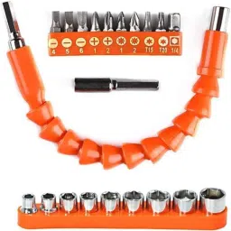 H9 21Pcs 1/4 inch Flexible Soft Shaft Extension Screwdriver Drill Bit Set for Drill Machine-15