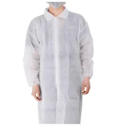 Gripwell 30 GSM White Non Woven Disposable Lab Coat (Pack of 30)-12