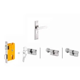 Dorset Deolo HL DEO 8 inch Zinc SC Finish Lock Set with Both 60mm Side Key Cylinder-picture-48