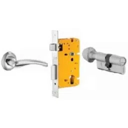 Dorset ML Series Onix 60mm Stainless Steel Silver Chrome Finish Door Handle Lock Set with Coin &a; Knob (Pack of 3)-picture-6