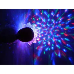 Tucasa Diwali Multi Colour Lotus Crystal Revolving Light, DW-293-39