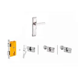 Dorset Kaira HL KAI 8 inch Zinc PT Finish Lock Set with KY Mortise Lever Lock-picture-18