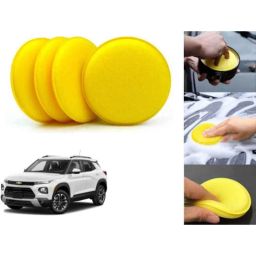 Auto Pearl Polyurethane Beige Washing &a; Waxing Polish Foam Sponge for Trailblazer (Pack of 4)-picture-20