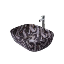 Osam 410x335x150mm Ceramic White, Black &a; Golden Black Bathroom Wash Basin, OS-164-image-60
