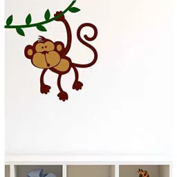 Asian Paints AN11DS Wall Ons 30.48x50.8cm Vinyl Hanging Monkey Self Adhesive Wall Sticker, HPCA13559-picture-2