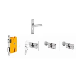 Dorset Cosmo HL CS 8 inch Zinc PT Finish Lock Set with Knob &a; 60mm Key Cylinder (Pack of 2)-image-46