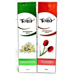 Toby 2 Pcs 270ml Rajnigandha &a; Tulip Long Lasting Fragrance Air Freshener Spray Set-13