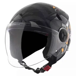 Vega BZ1 ABS Black Grey Open Face Helmet, Size: Large-picture-17