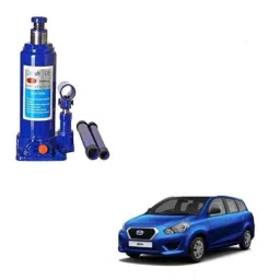 Kozdiko 5 Ton Iron Blue Hydraulic Bottle Jack with Two Rods for Datsun Go Plus-picture-0