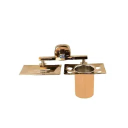 Riya Stainless Steel J4 Rose Gold Soap Dish &a; Toothbrush Holder Combo (Pack of 2)-picture-29