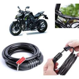Auto Pearl PVC &a; Plastic Black Combination Cable Lock for Z1000 BS6, 852-picture-38