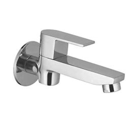 IRIS Brass Chrome Finish Long Body Tap with Wall Flange-image-22