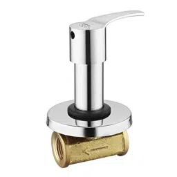 Spazio Topaz 1/2 inch Brass Silver Chrome Finish Concealed Stop Cock with Brass Quarter Turn Fitting &a; Concealed Flange-picture-47