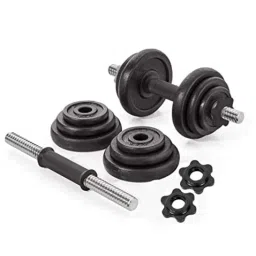 Dolphy 15kg Black Iron Dumbbell Set for Home Gym Workout, DDMBL0001-picture-20