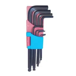 Taparia 9 Pcs Long Ball Point Allen keys Set in Hanger Packing, KBHM 9L-33