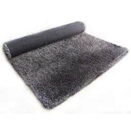 Carpetify 3x5ft Grey Luxury Shaggy Solid Plain Fluffy Fur Carpet Rug, 1007YZIAFCA-picture-5