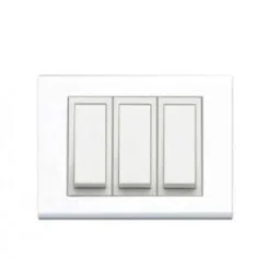 Anchor Roma Classic 8 Module Horizontal Lira White Plate with White Frame, 35344WH-picture-26
