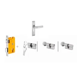 Dorset Cosmo HL CS 8 inch Zinc PT Finish Lock Set with Both 70mm Side Key Cylinder (Pack of 2)-picture-27