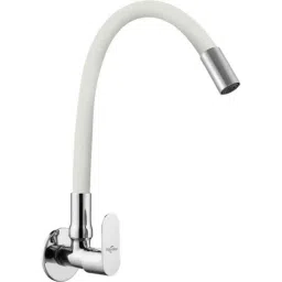 Neelkund Opal Brass White Chrome Finish Flexible Sink Tap with 360 deg Swivel Spout for Kitchen &a; Wash Basin-picture-44