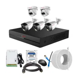 CP Plus 2.4MP Full Colour HD Audio Indoor &a; Outdoor CCTV Combo Kit with 8Ch DVR, 3 Bullet 2 Dome Camera, 8Ch SMPS, 70m Cable, 2TB HDD &a; Connector-17