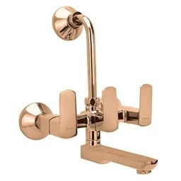 Aquieen Telephonic Wall Mixer with Provision for Overhead Shower with L-Bend &a; Connecting Legs Zura (Rose Gold)-image-71