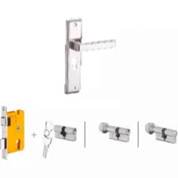 Dorset Kaira HL KAI 8 inch Zinc SC Finish Lock Set with Knob &a; 60mm Key Cylinder (Pack of 3)-picture-25