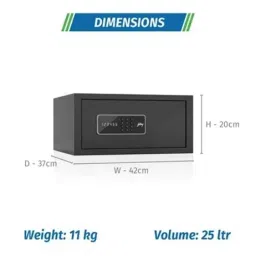 Godrej Nx Pro 25L Ebony Digital Home Locker with Pin Code &a; Key Access image 2
