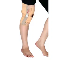 Bodycare Cotton &a; Elastic Beige Knee Support with Hinge, RP-3504, Size: XL image 2