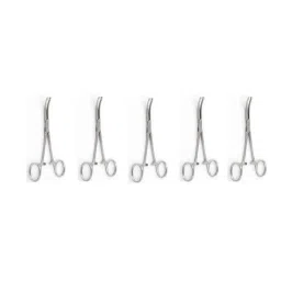Forgesy 8 inch Stainless Steel Curved Kochers Haemostat Forceps, SUNX81 (Pack of 5)-picture-16