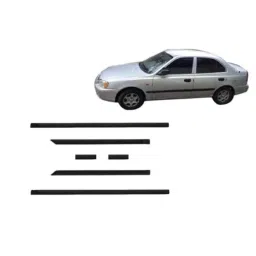 SureStrive 6 Pcs Black Side Door Car Beading Set for Hyundai Accennt CRDI All Model-48