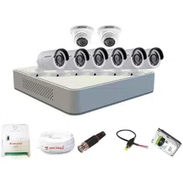 Hikvision 1080P White Full Hd Cctv Camera With Speedlink Cable &a; Power Supply Surveillance Kit-46