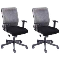 Sunview Next Medium Back Grey Executive Office Chair (Pack of 2)-42