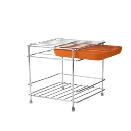 Thriftkart 20x19x20cm Stainless Steel Flate Base Matka Stand with Tray-image-57