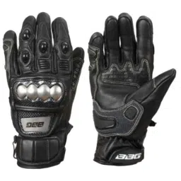 Biking Brotherhood Leather Semi Gauntlet Gloves, Size: XL-picture-11