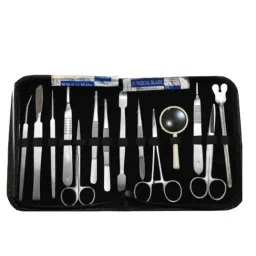 Forgesy 16 Pcs Stainless Steel Matt Finish Silver Dissection Kit with Black Pouch, NEW202-image-81