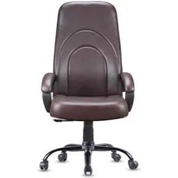 KDF Mart Upholstery Fabric Brown Medium Back Adjustable Executive Swivel Chair with Back Support, MIS166-image-74