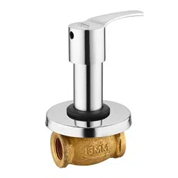 Spazio Topaz 15mm Brass Chrome Finish Concealed Stop Cock with Quarter Turn Fitting &a; Concealed Flange-picture-5