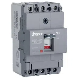 Hager 160A 3 Pole h3 Thermal Magnetic Release MCCB, HDA160Z, Breaking Capacity: 18 kA-30