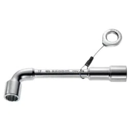 Facom 14mm Satin Chrome Finish SLS Angled Open Socket Wrench, 76.14SLS-24