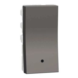 Schneider Electric Miluz Zeta 10A 1 Module Polycarbonate &a; Polyamide Warm Grey Switch with Indicator, MZSWI101M1W_WG-23
