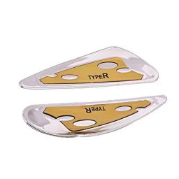 AllExtreme EDCGS2G Golden &a; Silver Universal Fender Sticker with In-Built Mounting Bolts for Cars, SUVs &a; Other Automobile (Pack of 2)-3