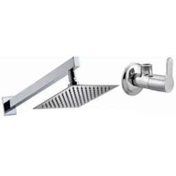 Senkiddpro Marc Stainless Steel Chrome Finish Wall Mounted Angle Cock &a; 6x6 inch Slim Overhead Shower Combo-image-57