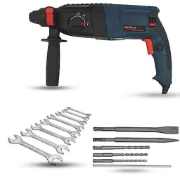 Walkers 1200W Forward &a; Reverse Rotation Hammer Impact Drill Machine with 5 Pcs SDS Plus Bit &a; 8 Pcs Double Open End Wrench, WKCB360-4