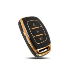 Flymaster Thermoplastic Polyurethane Black TPU Car Key Cover, BLACK-TPURKE-10-picture-47
