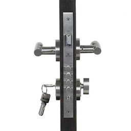 Saze Rose Mortise Door Lock Handle Set with One Side Key &a; 3 Keys, ‎SE-MG1102-ROSE-OSK-picture-22